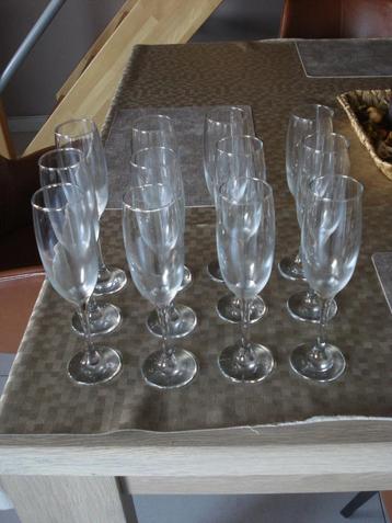 Set: 12 cava glazen beschikbaar voor biedingen