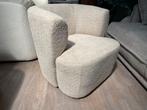 Fauteuil bouclé stof taupe kleur NIEUW, Ophalen, Eenpersoons, Minder dan 75 cm, Nieuw