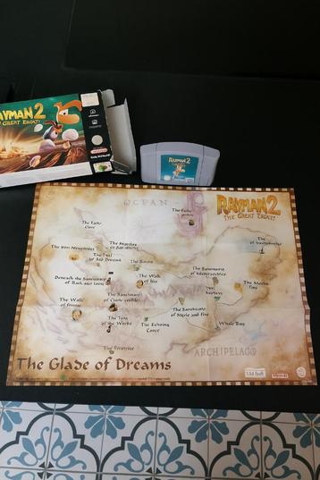 Rayman 2 The great escape N64 compleet  beschikbaar voor biedingen