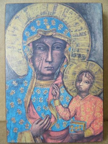Icoon Heilige Maria de Moeder Gods icoon Pools Polen 7x10cm beschikbaar voor biedingen