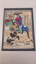 Japanse pentekening op rijstpapier, Antiek en Kunst, Ophalen of Verzenden