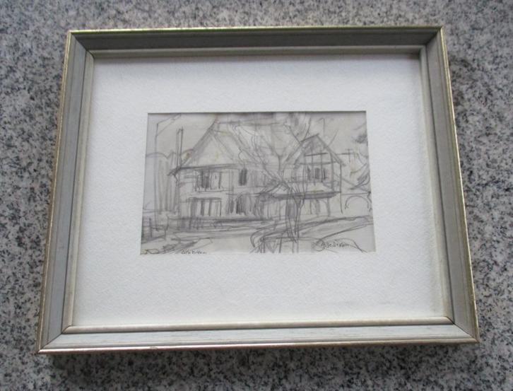 Albert De Deken (1915 – 2003) Houtskooltekening , Huizen, Antiek en Kunst, Kunst | Schilderijen | Klassiek, Ophalen of Verzenden