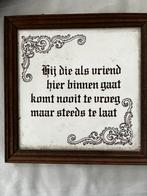 Vierkante tekst tegel, Ophalen, Zo goed als nieuw