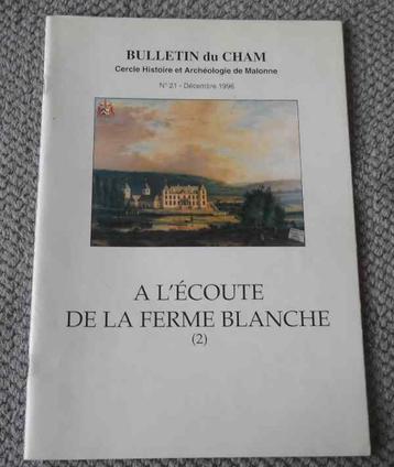 Ferme Blanche Malonne Bulletin du CHAM 19 et 21 - Namur beschikbaar voor biedingen