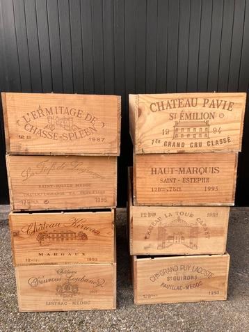 8 Caisses bois vin !!!!! beschikbaar voor biedingen
