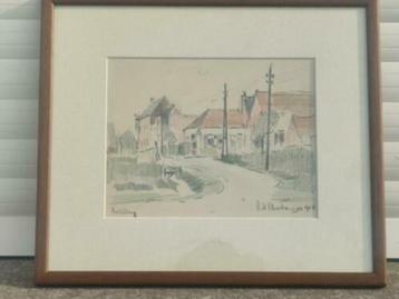 dessin Vue à Exterlaere signe Rik VLEESHOUWERS beschikbaar voor biedingen