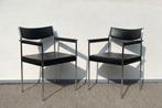 Paar Kusch & Co stoelen # Vintage 60s # armstoelen, Huis en Inrichting, Gebruikt, Twee, Zwart, Metaal