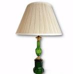 Zeldzaam esmerald groen geslepen Franse sfeerlamp Ca. 1900, Antiek en Kunst, Ophalen of Verzenden