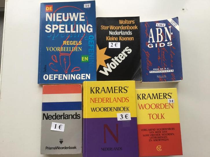 10 tal diverse Nederlandse taalboeken en woordenboeken, Boeken, Schoolboeken, Zo goed als nieuw, Nederlands, Ophalen of Verzenden