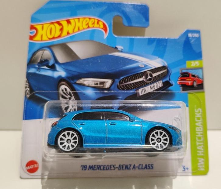 Hot Wheels ˋ19 Mercedes Benz A-Class Blauw (2022), Hobby en Vrije tijd, Modelauto's | Overige schalen, Ophalen of Verzenden