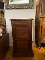 LADEKAST ARCHIEFKAST - Massief teakhout Flamant LEDER, Ophalen, Zo goed als nieuw