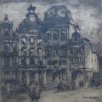 Delen HENRI LOGELAIN / MAISON DU CYGNE / ZW-W ETS / 68x50cm, Enlèvement ou Envoi