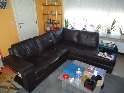 Gratis sofa (lederen hoeksalon), Huis en Inrichting, Zetels | Complete zithoeken, Gebruikt, Leer, Ophalen