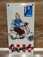 Plaque émaillée Tintin, Collections, Enlèvement ou Envoi, Panneau publicitaire, Neuf