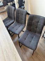 6 eetkamerstoelen, Ophalen, Zo goed als nieuw, Grijs, Vijf, Zes of meer stoelen