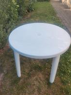 4 poten afneembaar, handig om op te bergen., Tuin en Terras, Tuintafels, Ophalen, Zo goed als nieuw, Rond, Kunststof