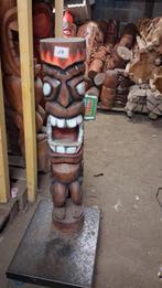 statue totem Tiki 100 cm en bois de cocotier, Ophalen of Verzenden
