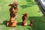statue visage 3 XL = H 97 cm ! le silence chut en fonte ., Jardin & Terrasse, Décoration murale de jardin, Enlèvement, Neuf