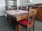 antieke solide tafel en stoelen, Comme neuf, Antiek robuust, Autres essences de bois, 100 à 150 cm