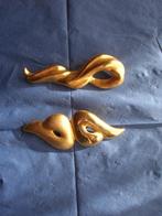 bijoux, Handtassen en Accessoires, Broches, 4 tot 7 cm, Koper, Geel, Ophalen of Verzenden