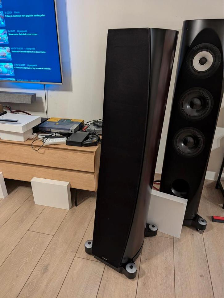 Pioneer TAD S-3EX speakers darkwood paar., Audio, Tv en Foto, Luidsprekerboxen, Gebruikt, Front, Rear of Stereo speakers, 120 watt of meer