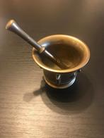 Bronzen oude vijzel met stamper, Antiek en Kunst, Ophalen, Brons