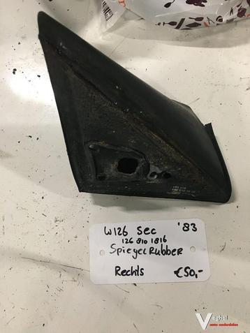 Mercedes w126 Sec 1983 Buitenspiegel Rubber  Rechtsvoor  beschikbaar voor biedingen