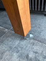 Prachtige design houten lange tafel op wielen, Enlèvement, Avec roues, Utilisé, Bureau