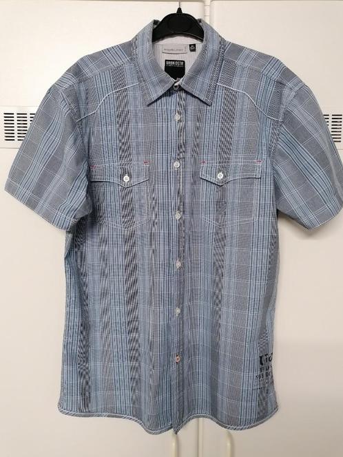 Wit-blauw ruitenhemdje met korte mouwen van C & A, M, Kleding | Heren, Overhemden, Zo goed als nieuw, Blauw, Ophalen of Verzenden