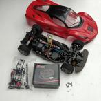 Tamiya TT-02 LaFerrari met opties, accu & lader, bijna RTR, Elektro, Gebruikt, Ophalen of Verzenden, Schaal 1:10