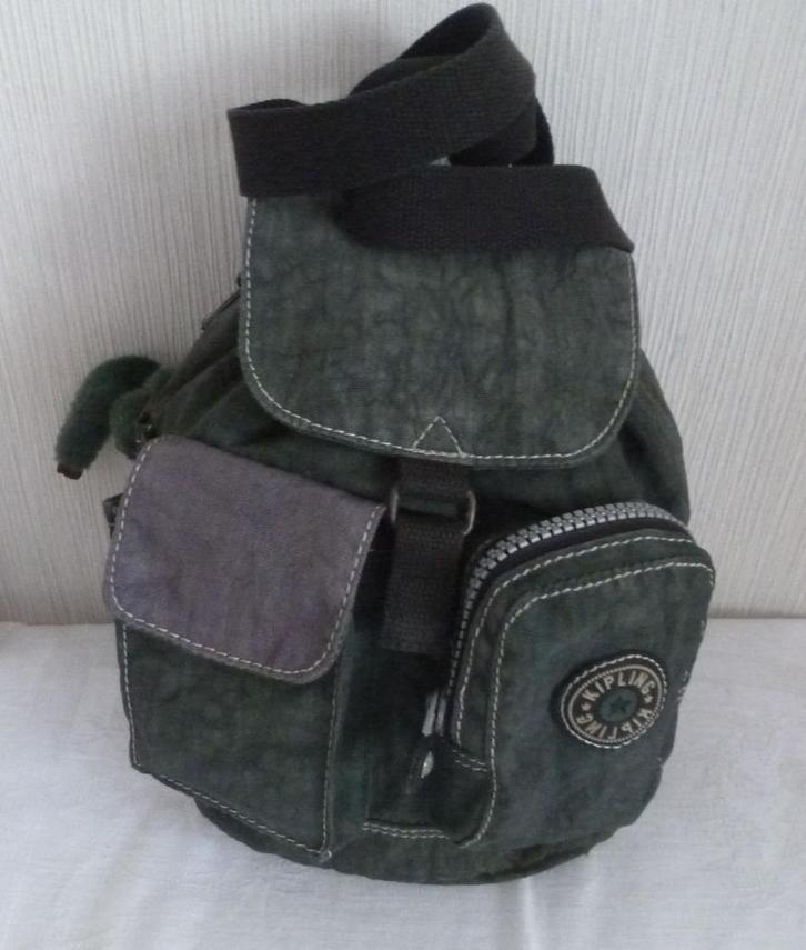 Kipling middelgrote tweekleurige rugzak + aap, Handtassen en Accessoires, Tassen | Rugtassen, Gebruikt, Kipling, 25 tot 40 cm