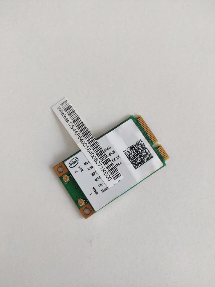 Netwerkkaart - Intel WiFi Link 5100 Mini PCIe  - Model 512A, Computers en Software, Netwerkkaarten, Gebruikt, Intern, Ophalen of Verzenden