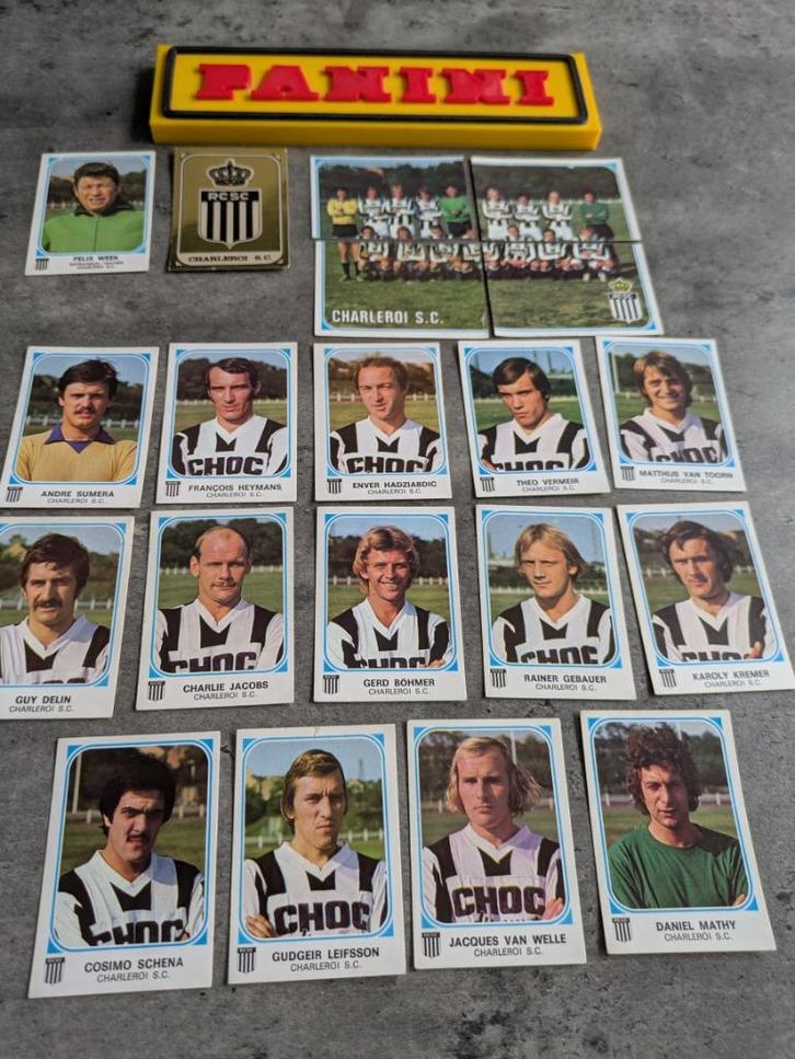 PANINI FOOTBALL 77 SP.CHARLEROI 20 AUTOCOLLANTS 1977, Hobby & Loisirs créatifs, Autocollants & Images, Neuf, Envoi