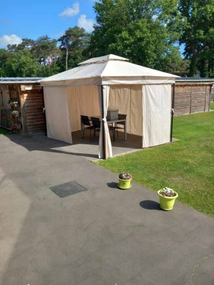 Blumfeldt Mondo dubbel paviljoen 4x3, Tuin en Terras, Overkappingen, Zo goed als nieuw, Tuinpaviljoen, Ophalen
