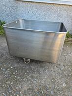 Aluminium waskar opbergbak industrieel dekenkoffer op wielen, Huis en Inrichting, Woonaccessoires | Kisten, Ophalen of Verzenden