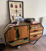 Industrieel houten kast, Huis en Inrichting, Kasten | Dressoirs, Ophalen, Gebruikt