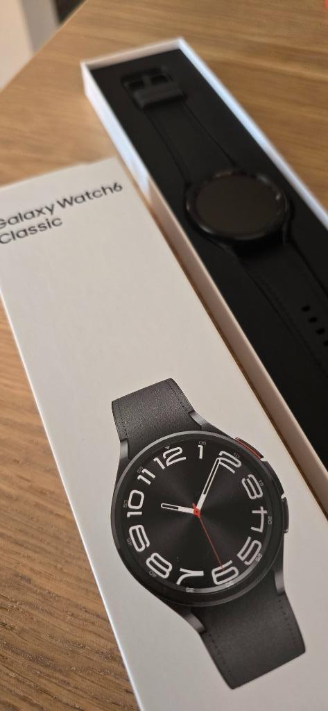 Galaxy Watch 6 Classic, Handtassen en Accessoires, Smartwatches, Gebruikt, Android, Zwart, Conditie, Ophalen