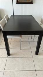 Ikea uitschuifbare tafel. Donkerbruin hout, Huis en Inrichting, Ophalen, 200 cm of meer, 50 tot 100 cm, Zo goed als nieuw