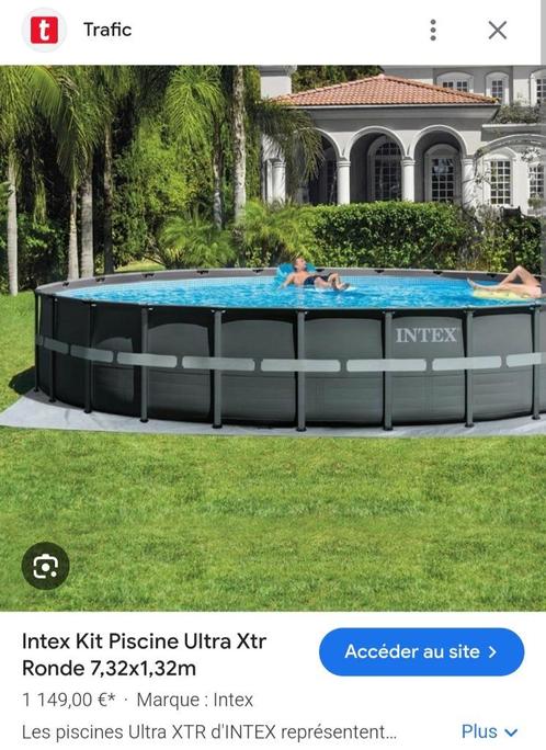 Piscine xtr Intex 7.32M, Tuin en Terras, Zwembaden, Zo goed als nieuw, Opzetzwembad, 120 cm of meer, 400 cm of meer, 300 cm of meer