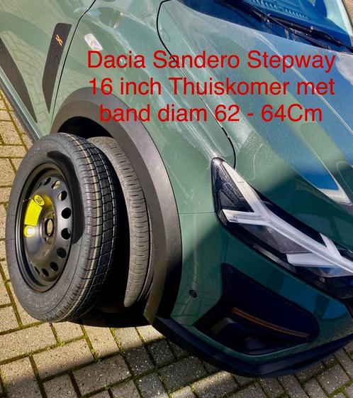 Reservewiel Thuiskomer DACIA Sandero Stepway Duster Jogger <, Autos : Pièces & Accessoires, Suspension & Châssis, Renault, Dacia