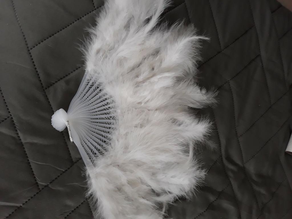 Evantail a plumes blanches, Maison & Meubles, Enlèvement ou Envoi, Comme neuf