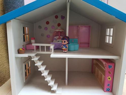 poppenhuis in hout, Kinderen en Baby's, Speelgoed | Poppenhuizen, Gebruikt, Poppenhuis, Ophalen