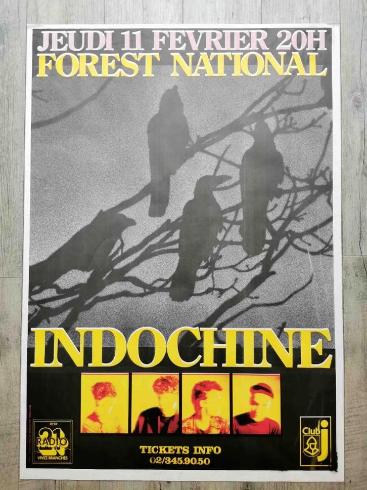 INDOCHINE - ORIGINELE POSTER - 70/100 CM, Verzamelen, Posters, Zo goed als nieuw, Muziek, Deurposter of groter, Rechthoekig Staand