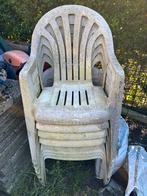 Set van 6 tuinstoelen, Tuin en Terras, Ophalen, Gebruikt, Plastic, Stapelbaar