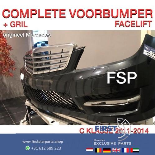 W204 C204 Mercedes C Klasse FACELIFT AMG VOORBUMPER COMPLEET, Auto-onderdelen, Carrosserie, Bumper, Mercedes-Benz, Voor, Gebruikt