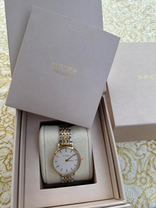 Burker horloge goud zilver nieuwstaat, Handtassen en Accessoires, Horloges | Dames, Nieuw, Polshorloge, Zilver, Ophalen