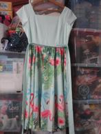 jurk met flamingo's, Ophalen of Verzenden, Nieuw, Maat 38/40 (M), Groen