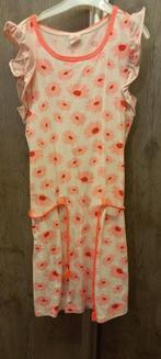 roze bloemen jurk met korte mouw Hema 146 152, Enfants & Bébés, Vêtements enfant | Taille 146, Robe ou Jupe, Enlèvement ou Envoi