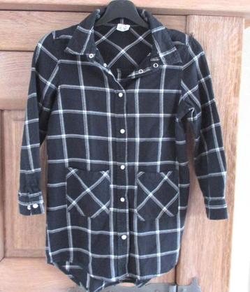 Zwart/wit jurkje met lange mouwen - Hema GRL - mt 110-116 beschikbaar voor biedingen