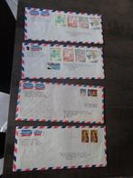 15 oude enveloppen per luchtpost (VS, Brazilië...), Postzegels en Munten, Brieven en Enveloppen | Buitenland, Ophalen
